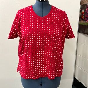 Kim Rogers Sz XL Red Top